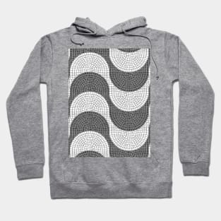 Lisbon Rossio Portuguese cobblestone inspiration II // pattern // horizontal waves white and grey Hoodie